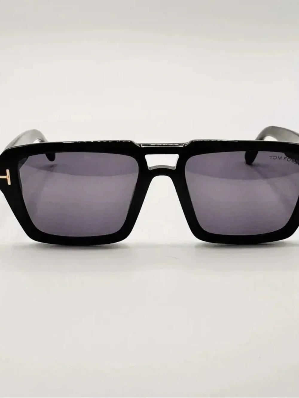 Tom Ford Black Frame Sunglasses with Dark Gray Lenses